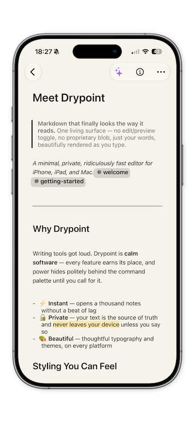 The Drypoint live editor