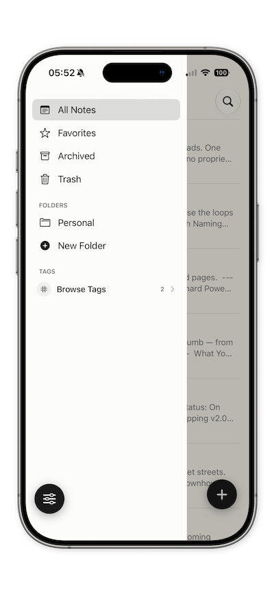 Folders, tags, and search in Drypoint